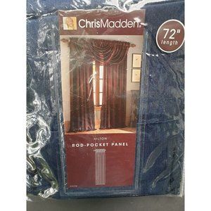 Chris Madden Rod Pocket Window Panel Indigo Blue 54 x 72 JC Penney